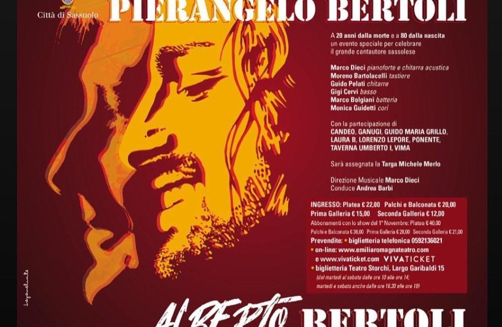 PREMIO PIERANGELO BERTOLI – ALBERTO BERTOLI CANTA CON PIERANGELO